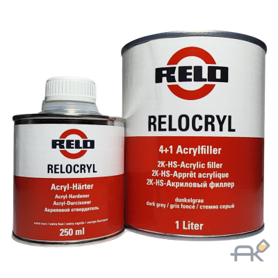 Грунт RELOCRYL 4+1 2k-HS ACRYL FILLER 1л+0.25л тёмно-серый